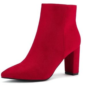 Red Ankle Booties